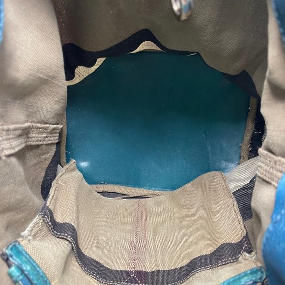 BURBERRY Ashby Canvas Tassel Bucket Bag - Picture 6 of 10